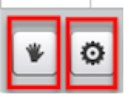 A screen shot close up of the two buttons found in the Participation toolbar.